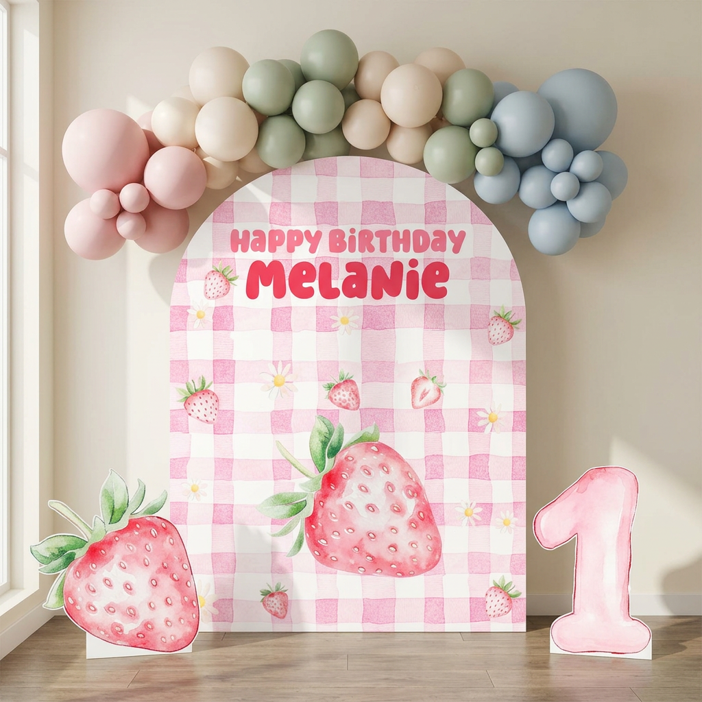 Strawberry Birthday Backdrop Set - display 4