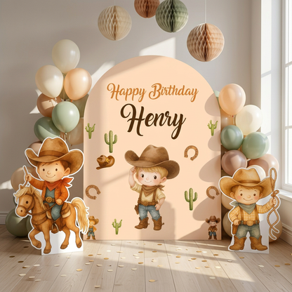 Cowboy Birthday Backdrop Set - display 2
