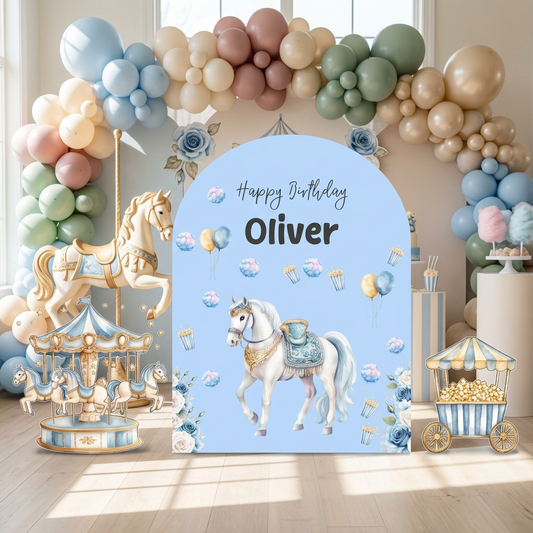 Carousel Birthday Backdrop Set - display 1