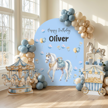 Carousel Birthday Backdrop Set - display 2