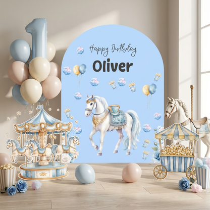 Carousel Birthday Backdrop Set - display 5