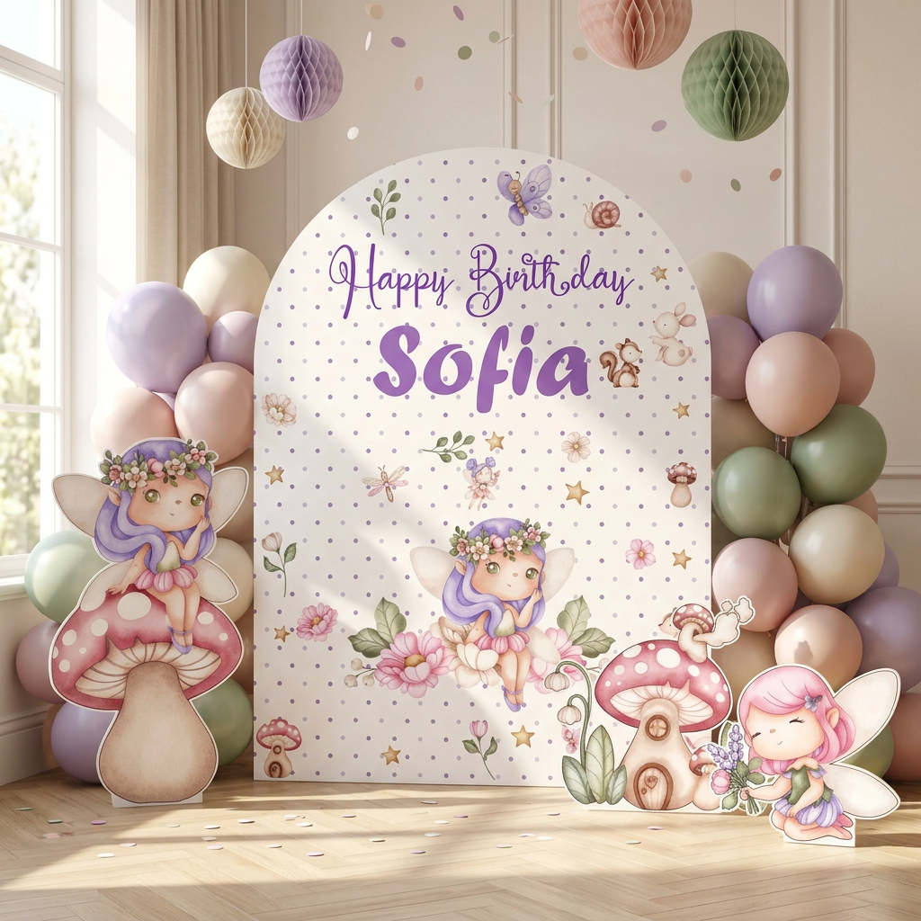 Fairy Garden Birthday Backdrop Set - display 2