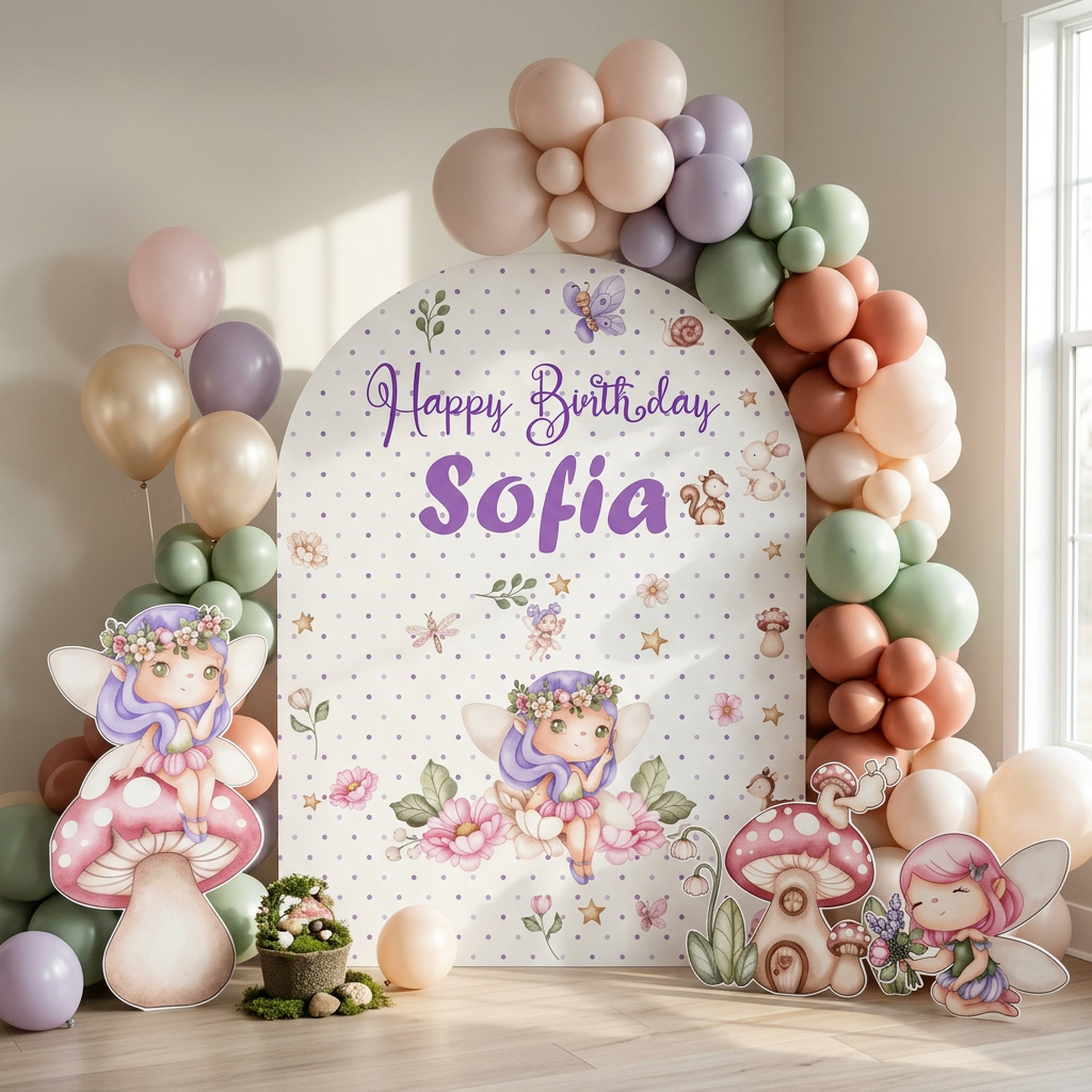 Fairy Garden Birthday Backdrop Set - display 5