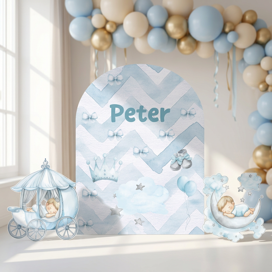 Royal Baby Boy Birthday Backdrop Set - display 1