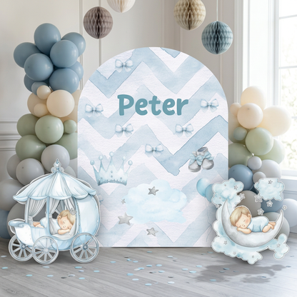 Royal Baby Boy Birthday Backdrop Set - display 2