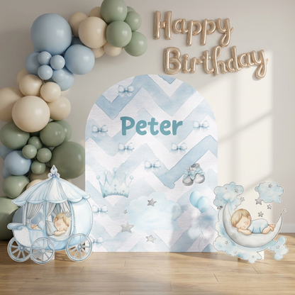 Royal Baby Boy Birthday Backdrop Set - display 4