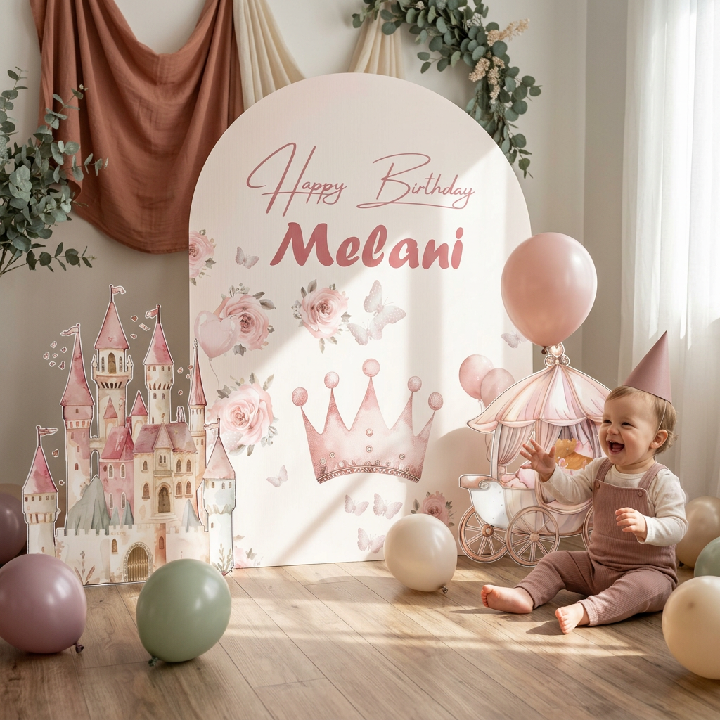 Princess Birthday Backdrop Set - display 6