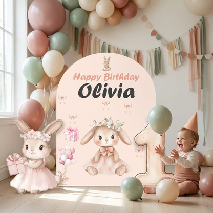 Bunny Birthday Backdrop Set - display 6