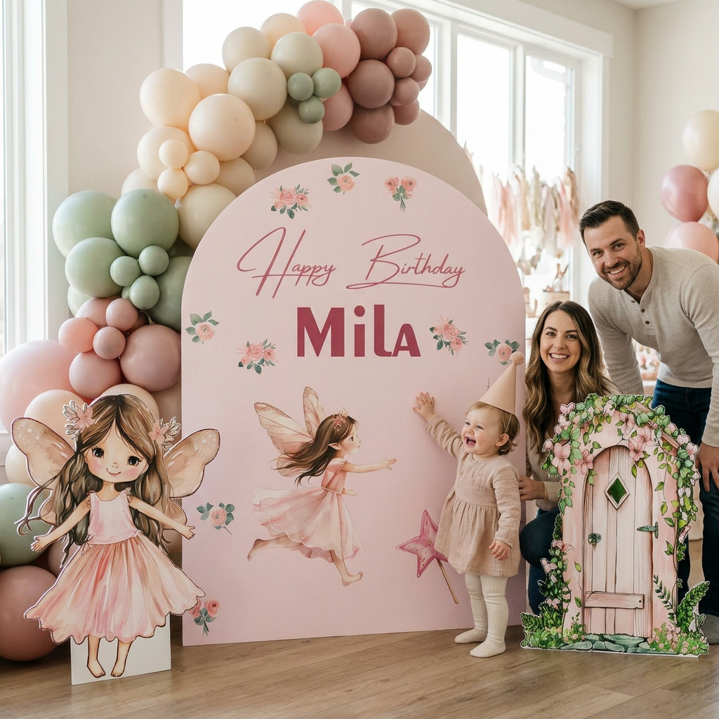 Fairy Birthday Backdrop Set - display 3