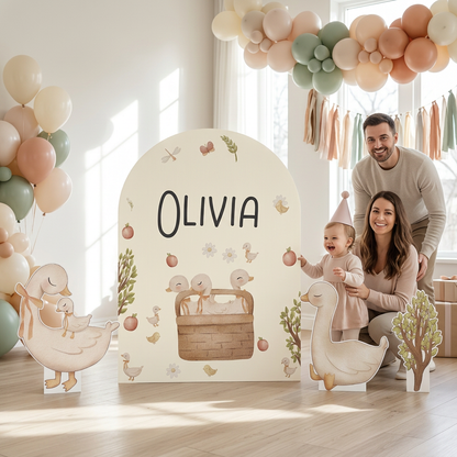 Duckling Birthday Backdrop Set - display 3