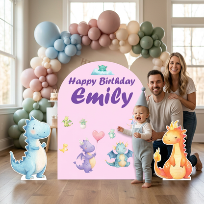 Fantasy Dragons Birthday Backdrop Set - display 3