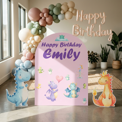 Fantasy Dragons Birthday Backdrop Set - display 4