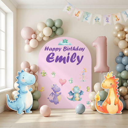 Fantasy Dragons Birthday Backdrop Set - display 5