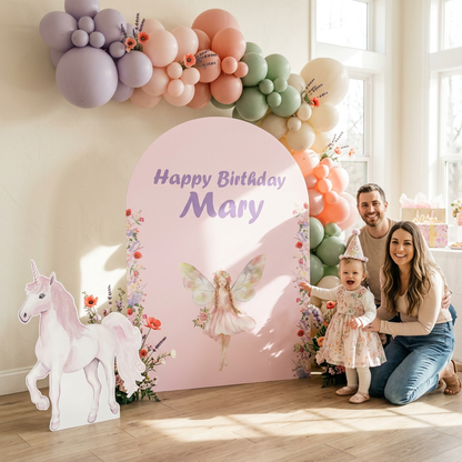 Fairy Unicorn Birthday Backdrop Set - display 3