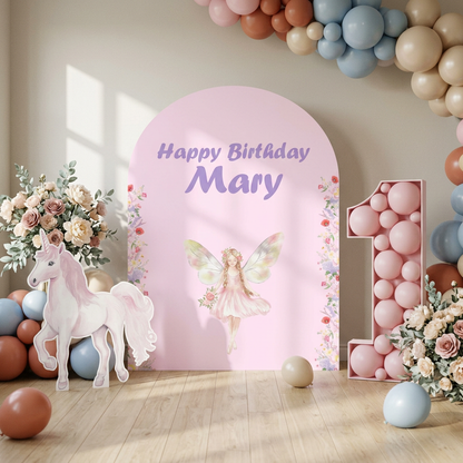 Fairy Unicorn Birthday Backdrop Set - display 5