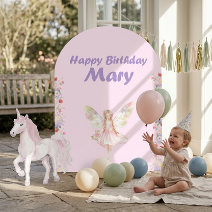 Fairy Unicorn Birthday Backdrop Set - display 6