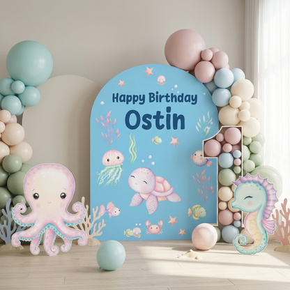 Under the Sea Birthday Backdrop Set - display 5