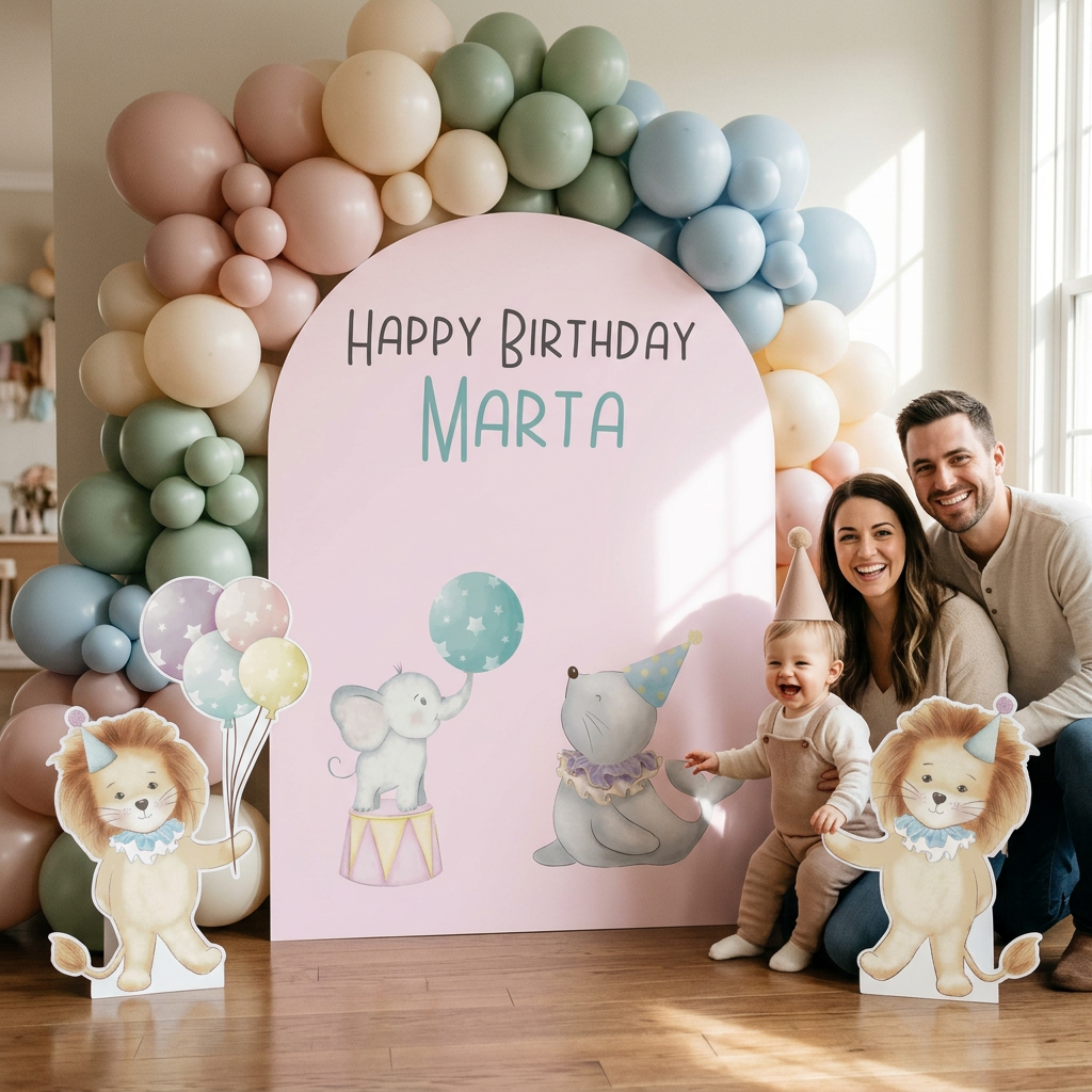 Circus Birthday Backdrop Set - display 3