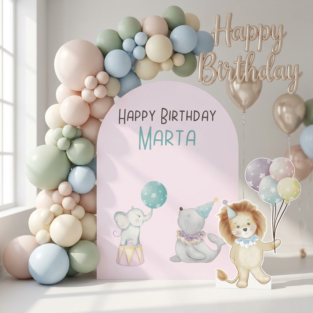 Circus Birthday Backdrop Set - display 4