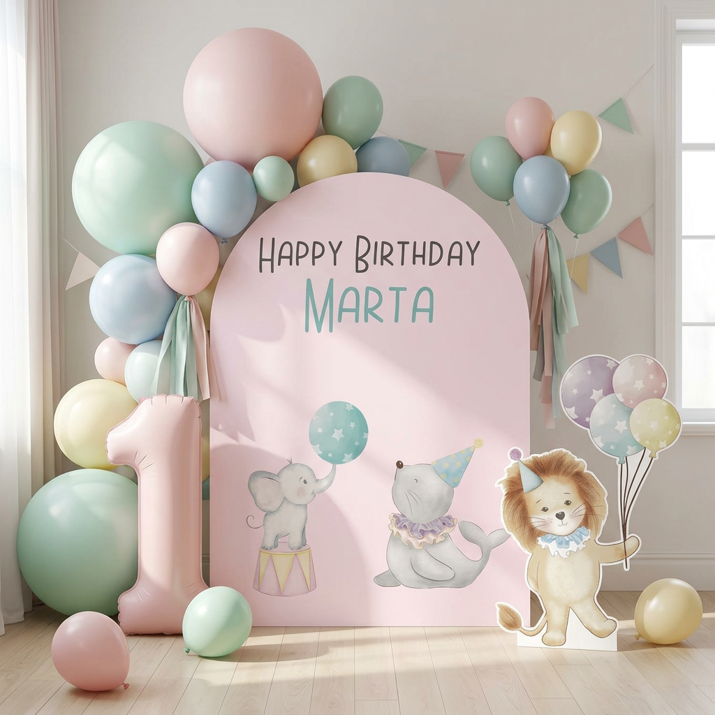 Circus Birthday Backdrop Set - display 5