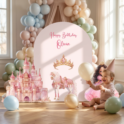 Pink Princess Birthday Backdrop Set - display 6
