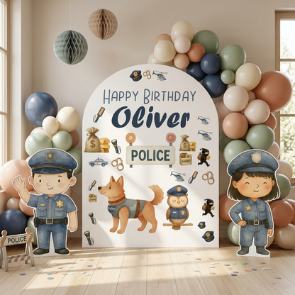 Police Birthday Backdrop Set - display 2