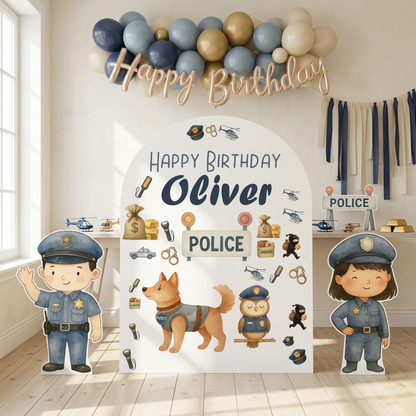 Police Birthday Backdrop Set - display 4