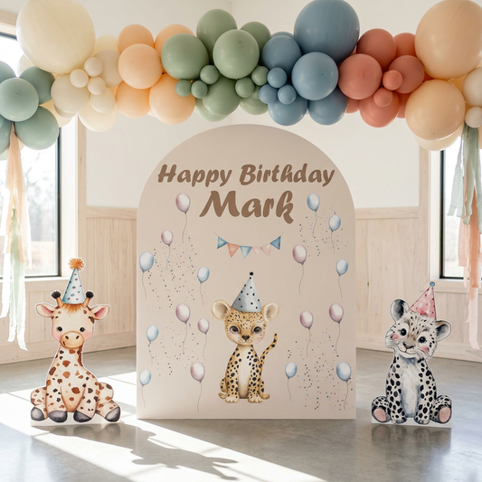 Safari Birthday Backdrop Set - display 1