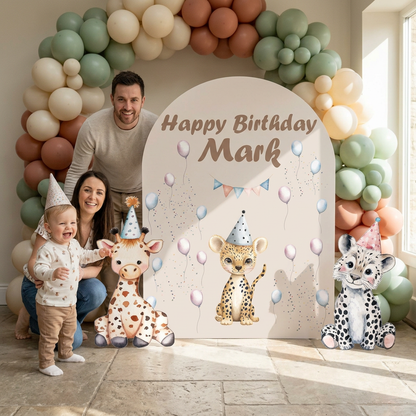 Safari Birthday Backdrop Set - display 3