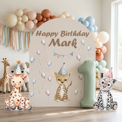 Safari Birthday Backdrop Set - display 5