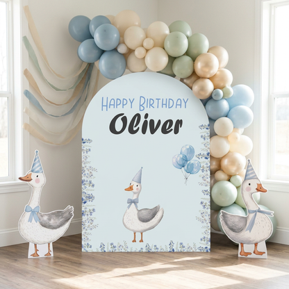 Blue Goose Birthday Backdrop Set - display 1