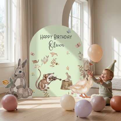 Woodland Birthday Backdrop Set - display 6