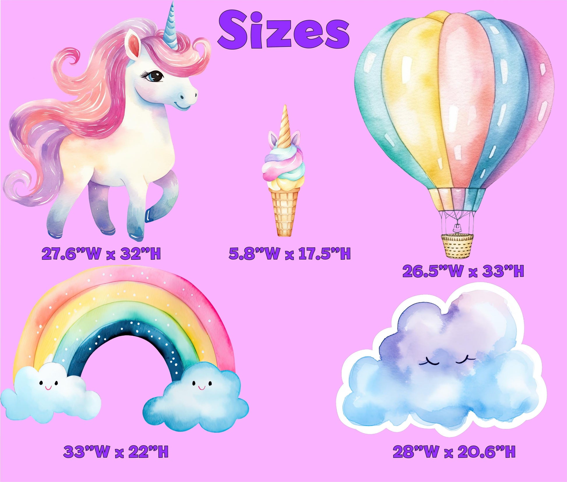 Personalized Unicorn Decor, Yard Sign, Unicorn Theme Party, Cutouts Standee Centerpieces, Unicorn Party Decoration, Unicorn Birthday Prop