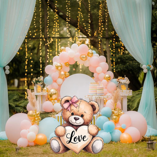 Teddy Bear Valentines — custom party decor, printed and cut to shape