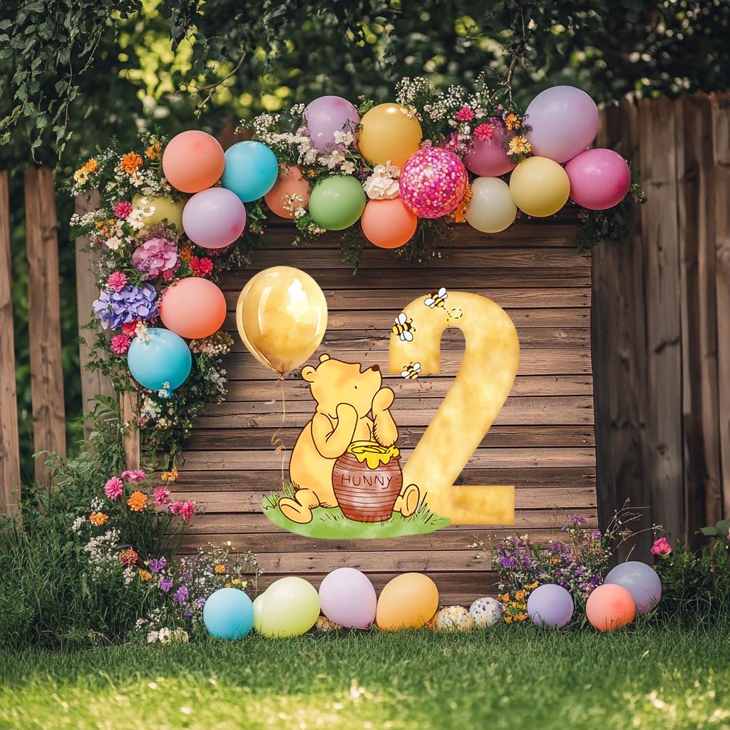 Classic Honey Bear Birthday Cutout Prop, Party Decoration, Lawn Sign, Yard Sign, Honey Bear Baby Birthday, Classic bear, Stand Up Prop