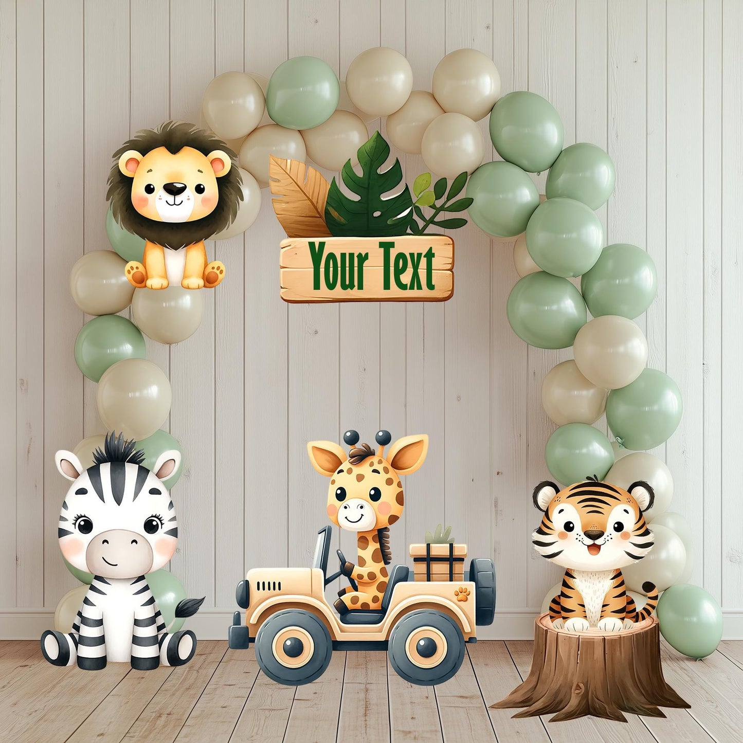 Personalized Safari Animals Party, Jungle Theme Party, Wild Animals,Safari Baby Shower,Wild One, Birthday Party Stand Up Prop,Two Wild Decor