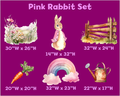 Garden Bunny Cut Out SET Decoration, Rabbit Baby Shower Decor, Backdrop Decor, Easter Bunnies, Easter Decorations, Easter Yard Decor