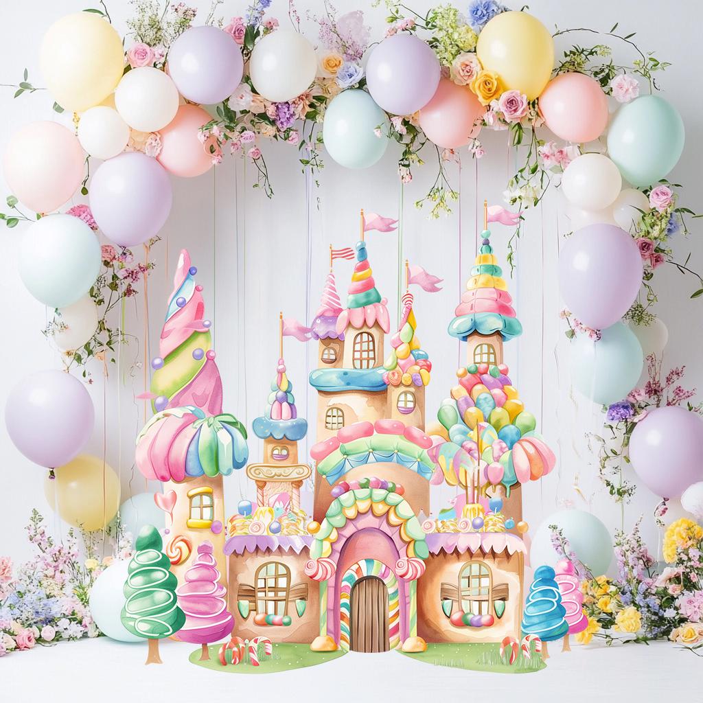 Candy Shop Cutout — custom party decor, printed and cut to shape
