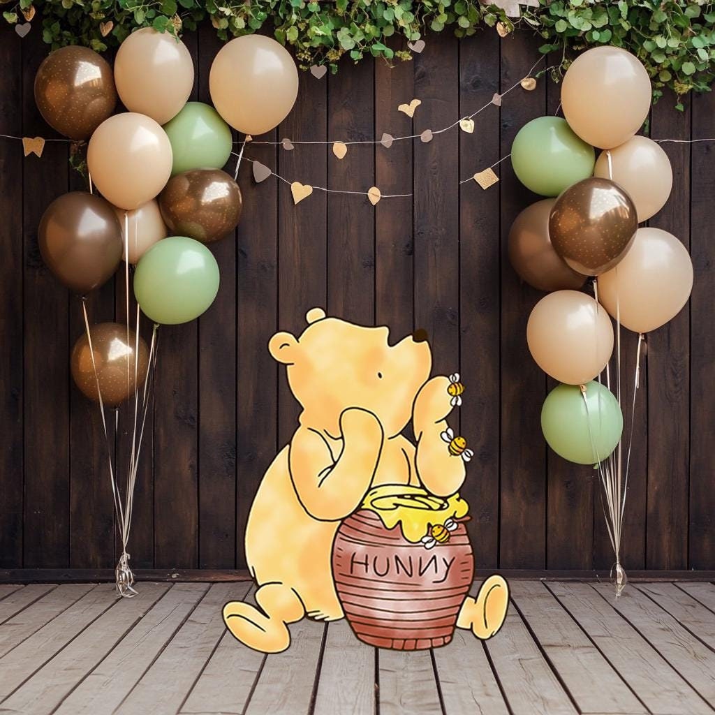 Classic Honey Bear Cutout Decoration, Baby Shower Decor, Backdrop Decor, Lawn Sign, Honey Bear Baby Birthday, Classic Bear