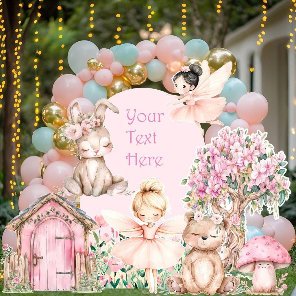 Fairy Cutout — custom party decor, printed and cut to shape