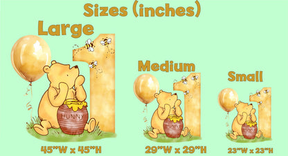 Classic Honey Bear Birthday Cutout Prop, Party Decoration, Lawn Sign, Yard Sign, Honey Bear Baby Birthday, Classic bear, Stand Up Prop