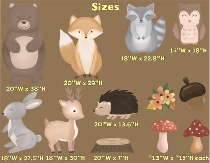 Woodland Animals Cutout, Forest Animals Birthday Decoration, Watercolor Centerpieces, Woodland Baby Shower Decoration, Party Stand Up Prop