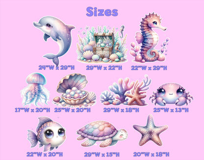 Mermaid Standee Party Prop, Mermaid Themed Party Decor, Mermaid Cutouts, Birthday Prop, Yard Sign, Under The Sea Party, Baby Shower Decor