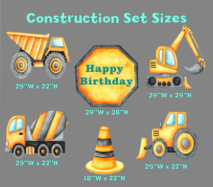 Construction Party Cutouts, Construction Birthday Decoration, Construction Cars Baby Showers, Vehicles Props, Construction Birthday Themed