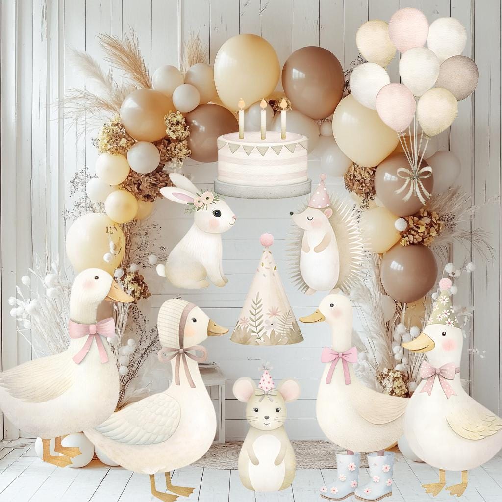 Silly Goose Baby Shower Theme — custom party decor, printed and cut to shape