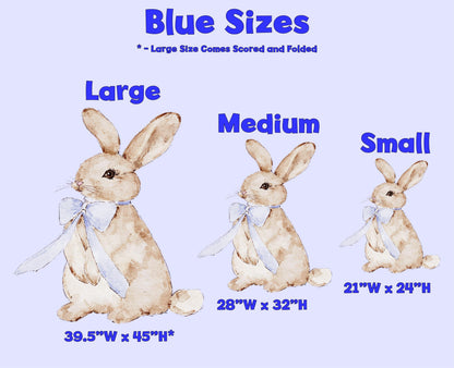 Cute Bunny with Bow Cutout Decoration, Baby Shower Decor, Easter Bunnies, Easter Yard Decor, Pink and Blue Bunny Party Props, Garden Bunny