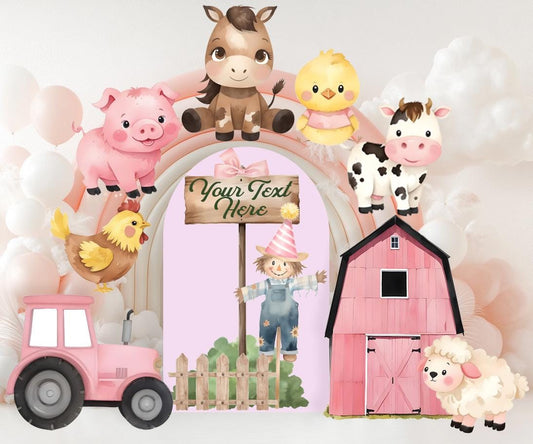 Farm Animals Cutout Set — custom party decor, printed and cut to shape