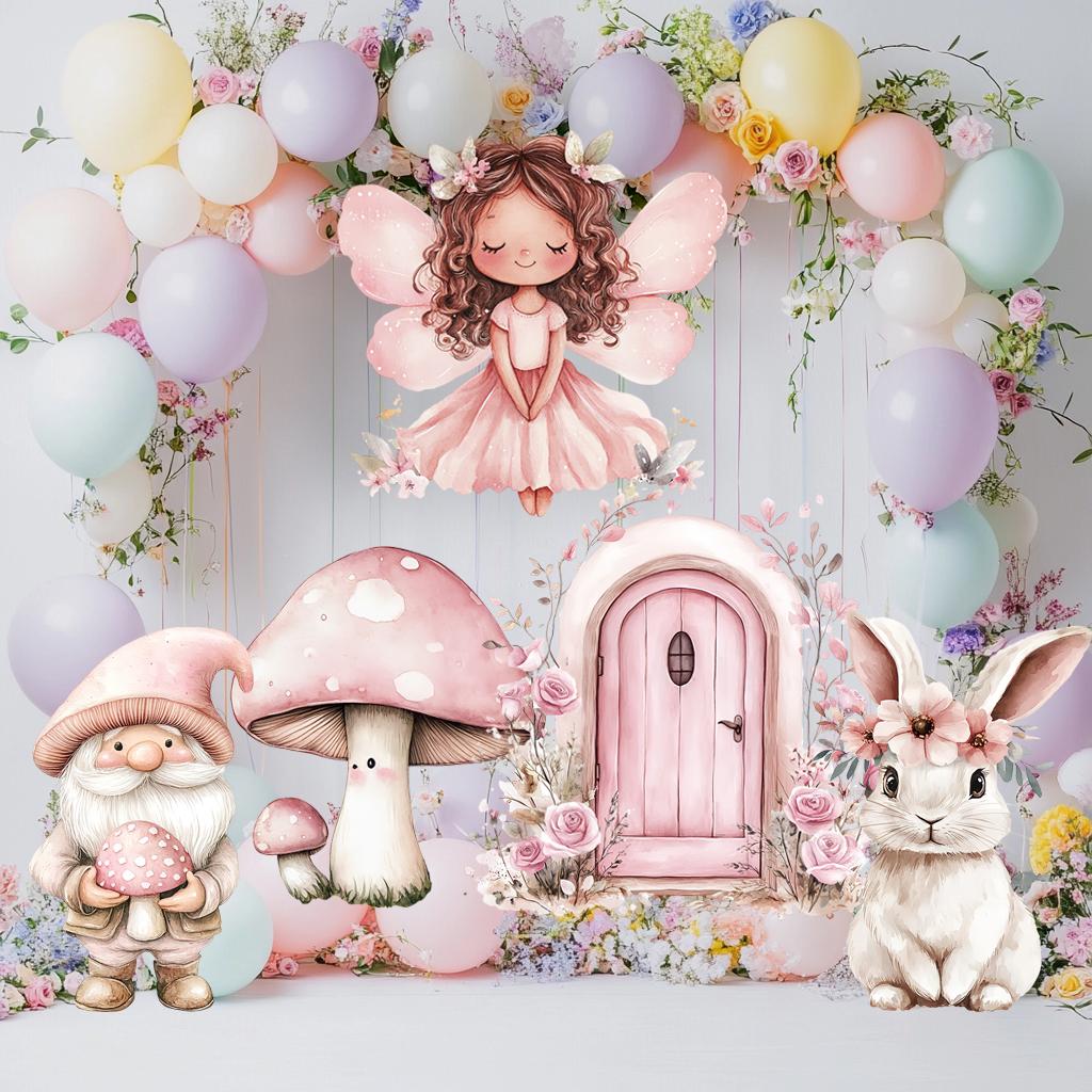 Fairy First Birthday Decor, Cutout, Fairy Baby Shower, Garden, Enchanted Fairy Girl Birthday Decor, Fairy Theme Birthday Party,Stand Up Prop
