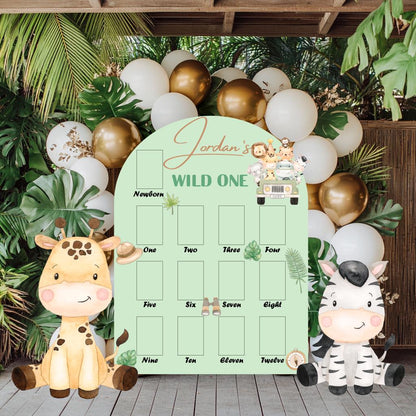 Personalized Wild One Photo Board — custom party decor, printed and cut to shape