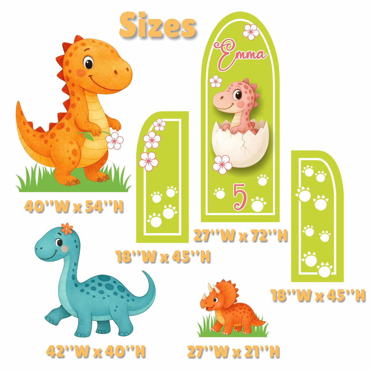 Baby Dino Cutouts, Dinosaur Birthday Party, Yard Sign, Party Props, Dinosaur Baby Shower, Arch Backdrop, Centerpieces, T-Rex Dino, Dino